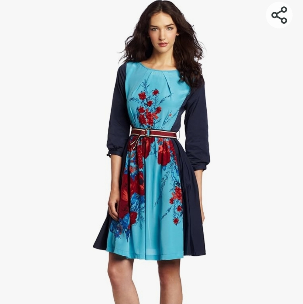 Tracy Reese dress ruby paintbrush size 8